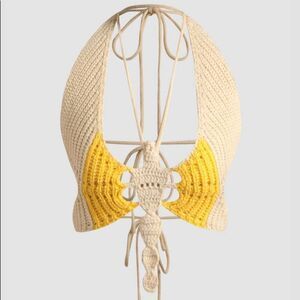 NWT Boho crochet halter top tank. Large